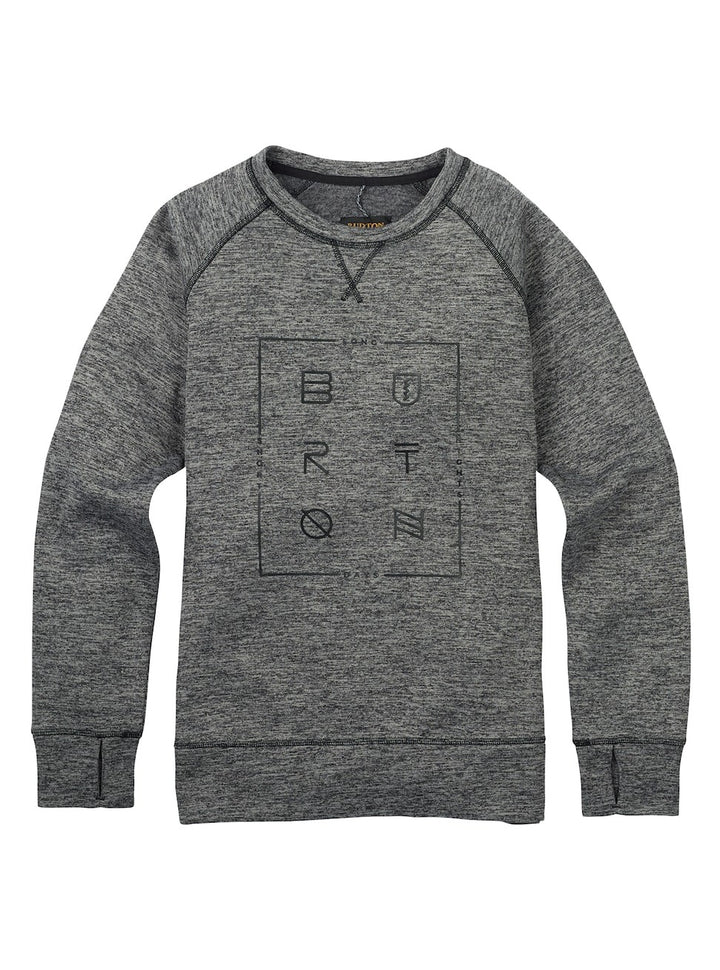 BURTON WOMENS QUARTZ CREW TRUE BLACK HEATHER