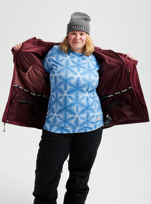 Burton Damska Kurtka Jet Set Bordowa 2022