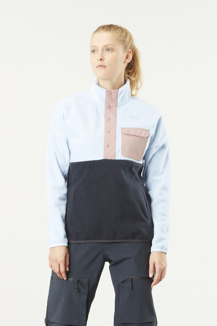 Picture Organic Damska Bluza Arcca 1/4 Zip Ice Melt/Granatowa