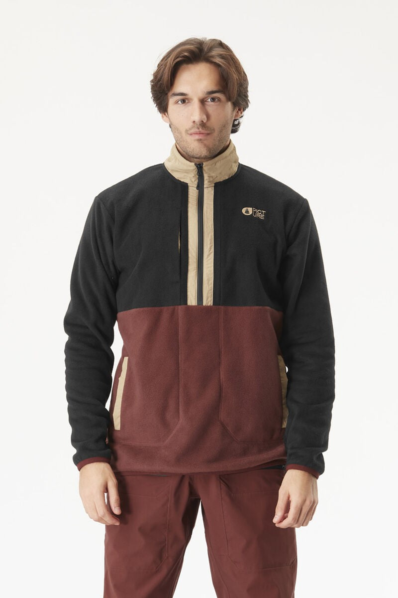 Picture Organic Męska Bluza Mathew 1/4 Zip Andorra/Black
