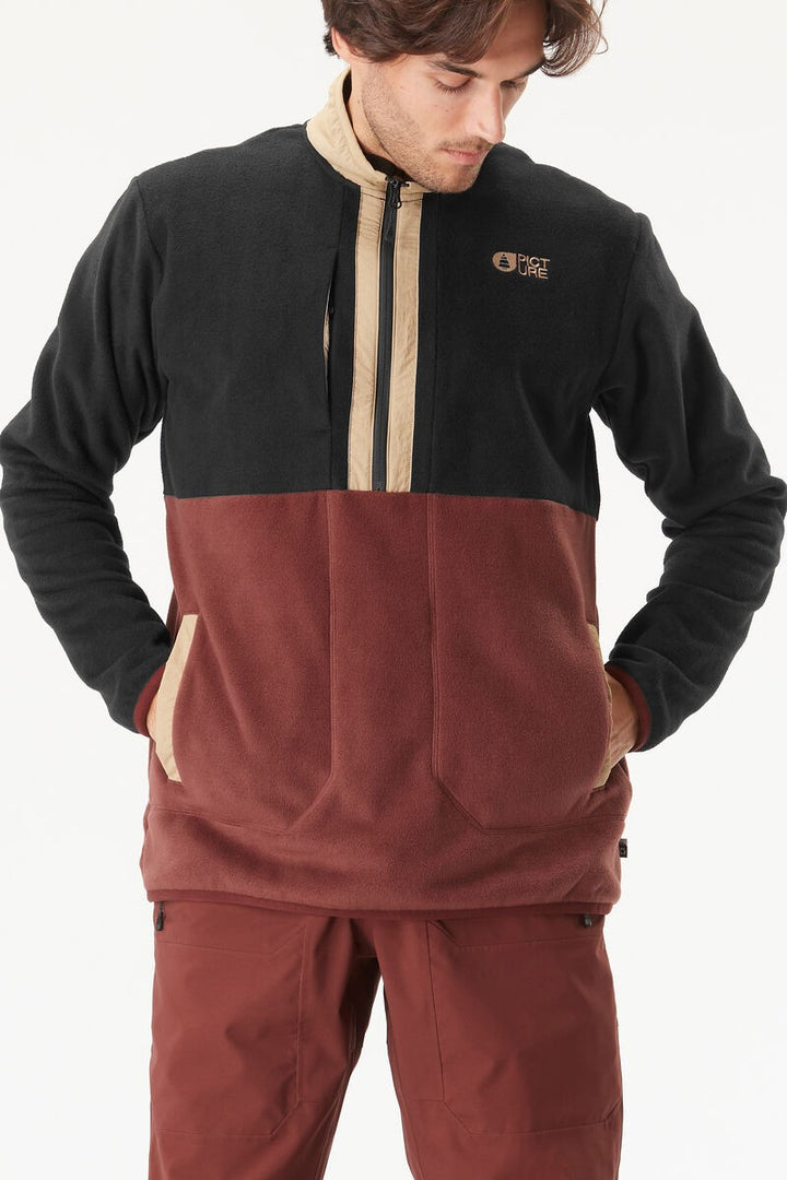 Picture Organic Męska Bluza Mathew 1/4 Zip Andorra/Black