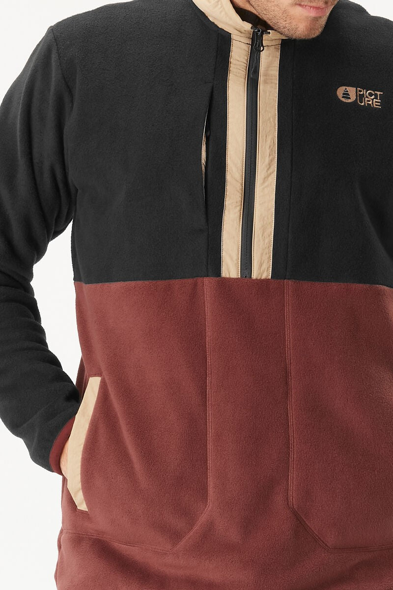 Picture Organic Męska Bluza Mathew 1/4 Zip Andorra/Black