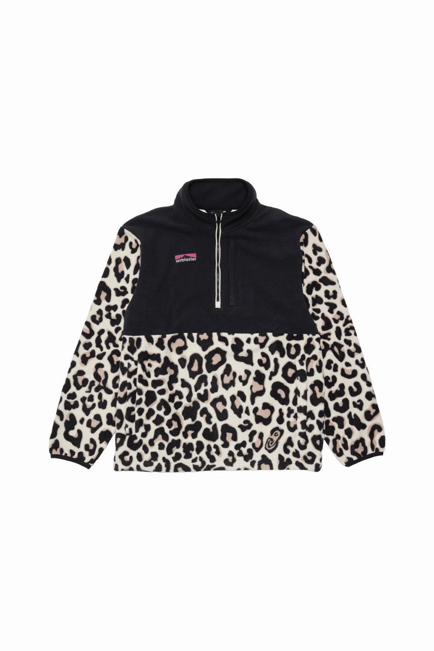 Airblaster Meski Polar Fleece Half Zip Snow Leopard