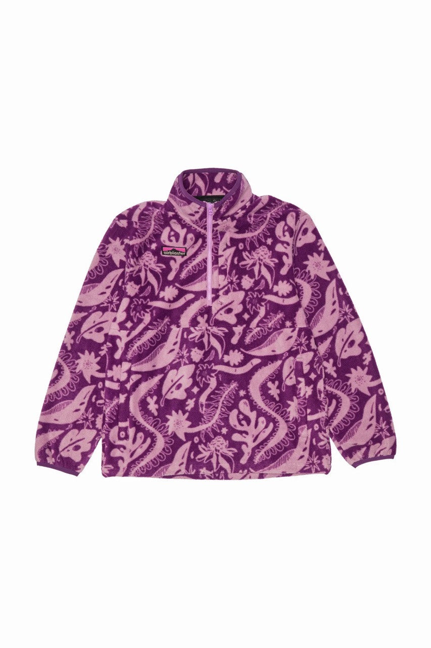 Airblaster Meski Polar Fleece Half Zip Blackberry Earth Life