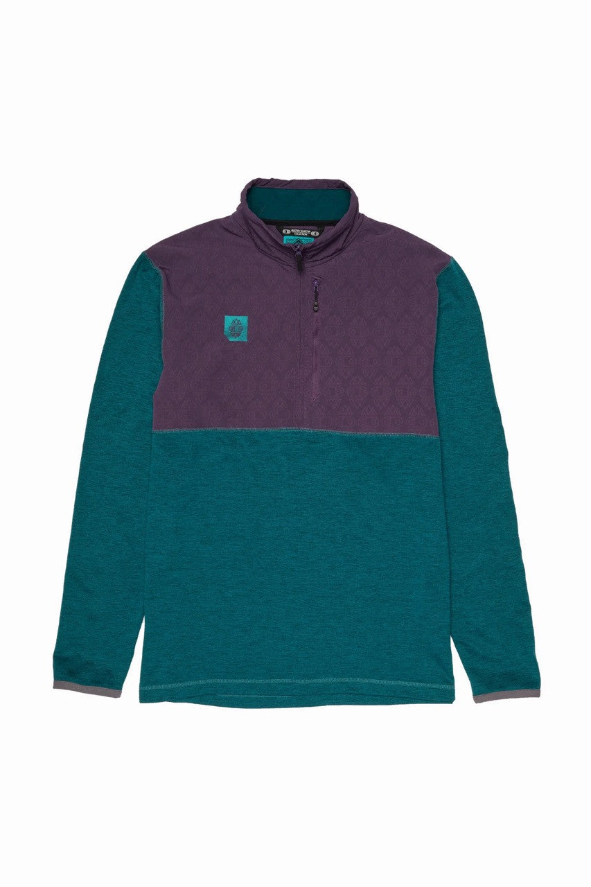 Airblaster Meski Polar Quickstrike Qtr Zip Sweetin Spruce