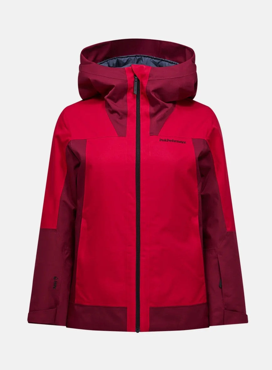 Peak Performance Damska Kurtka Rider Tech Insulated Vertical Zenith/Burgundy