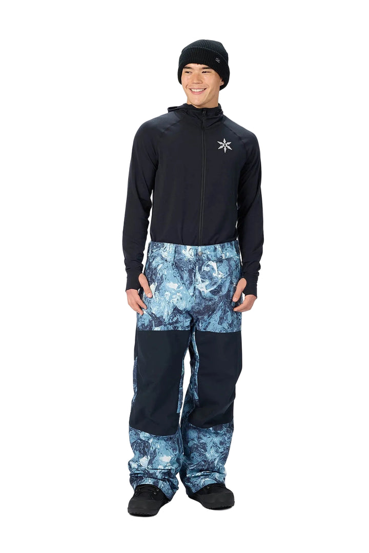 Airblaster Beast Pant Bode Black Ice - Męskie spodnie snowboardowe