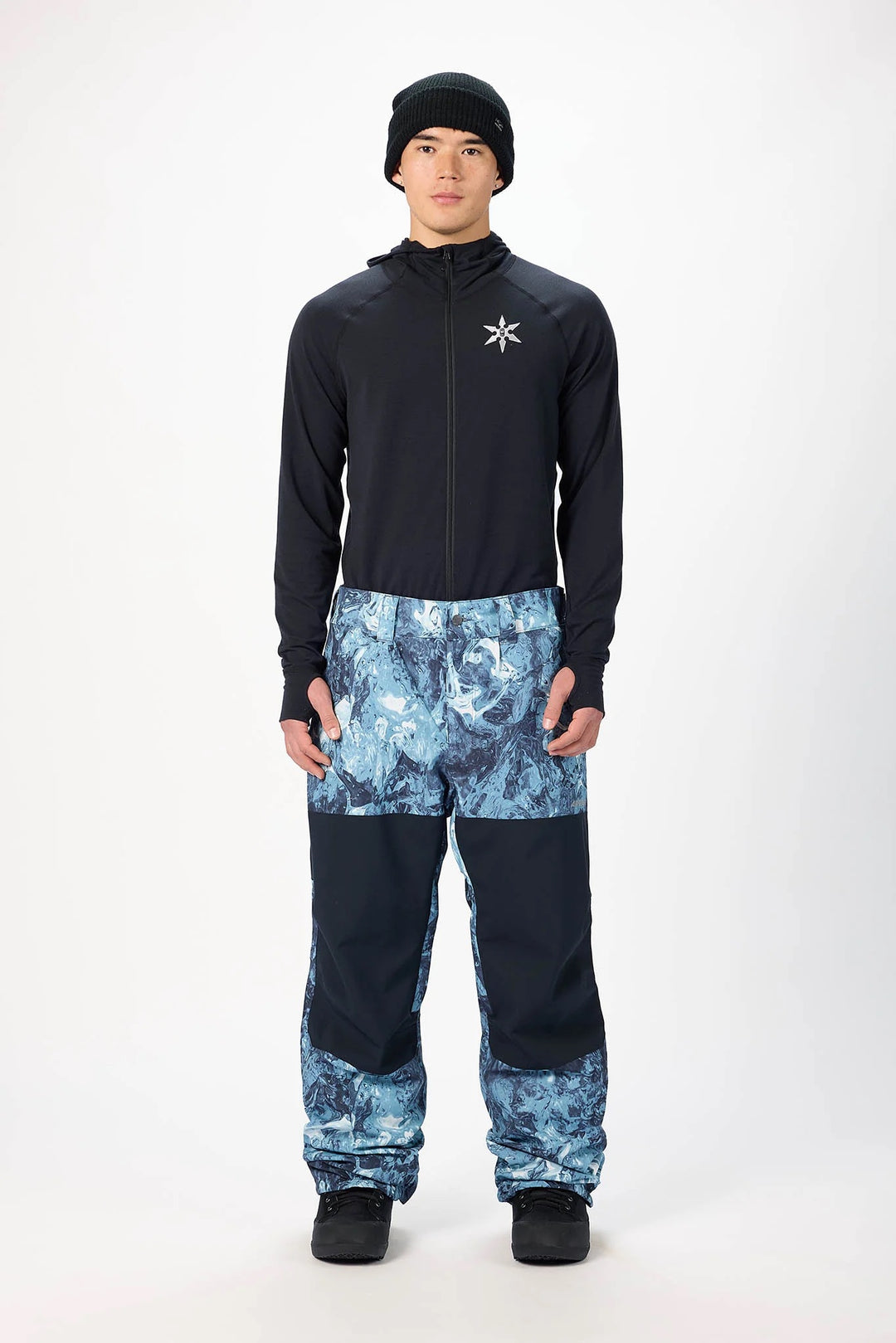 Airblaster Beast Pant Bode Black Ice - Męskie spodnie snowboardowe