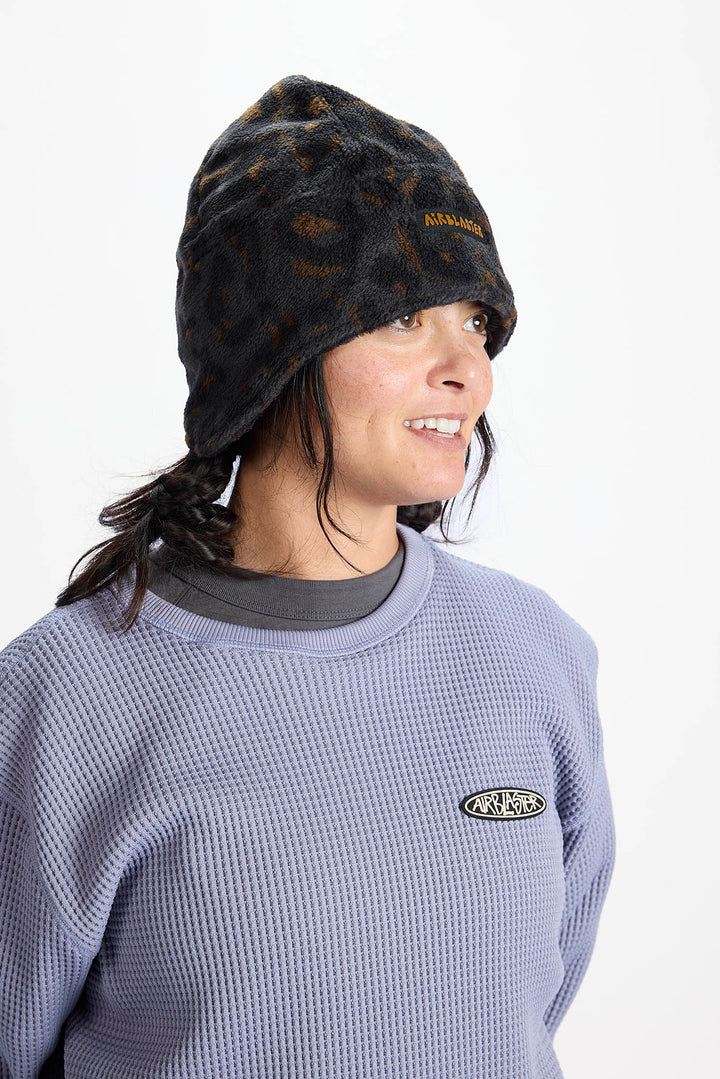 Airblaster Dropdown Fleece Hat Black Leopard - Czapka zimowa