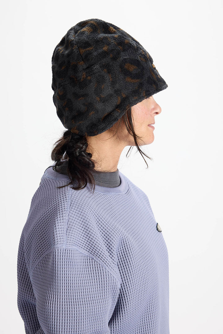 Airblaster Dropdown Fleece Hat Black Leopard - Czapka zimowa