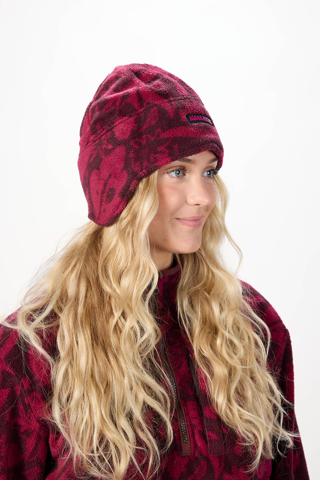 Airblaster Dropdown Fleece Hat Plum Earth Life - Czapka zimowa
