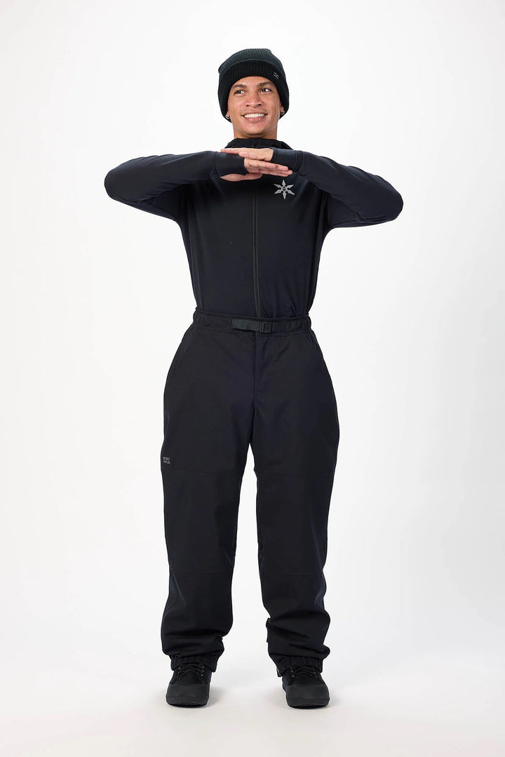 Airblaster Elastic Boss Pant Max Black Mustard - Męskie spodnie snowboardowe