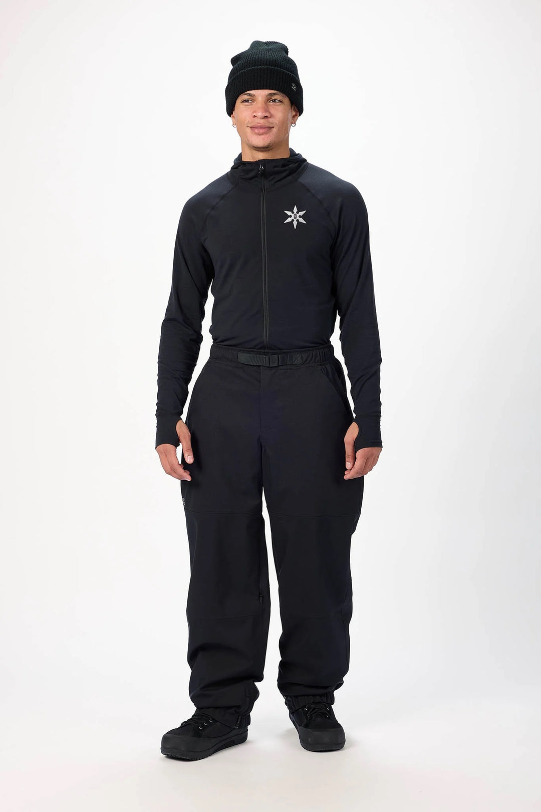 Airblaster Elastic Boss Pant Max Black Mustard - Męskie spodnie snowboardowe
