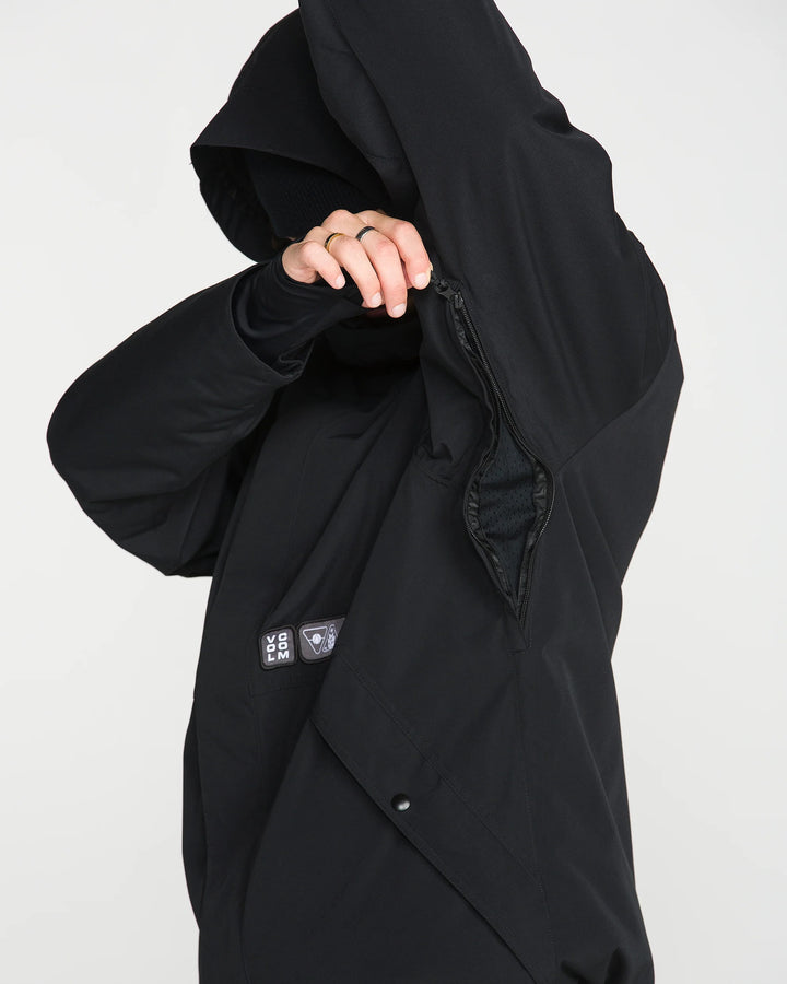 Volcom Double Ins Black - Kurtka snowboardowa