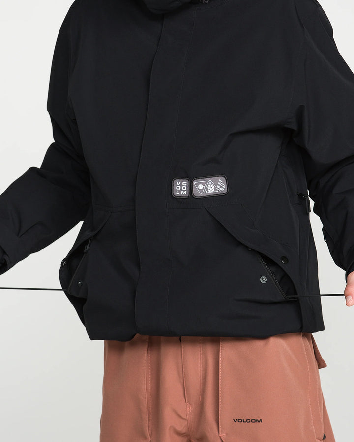 Volcom Double Ins Black - Kurtka snowboardowa