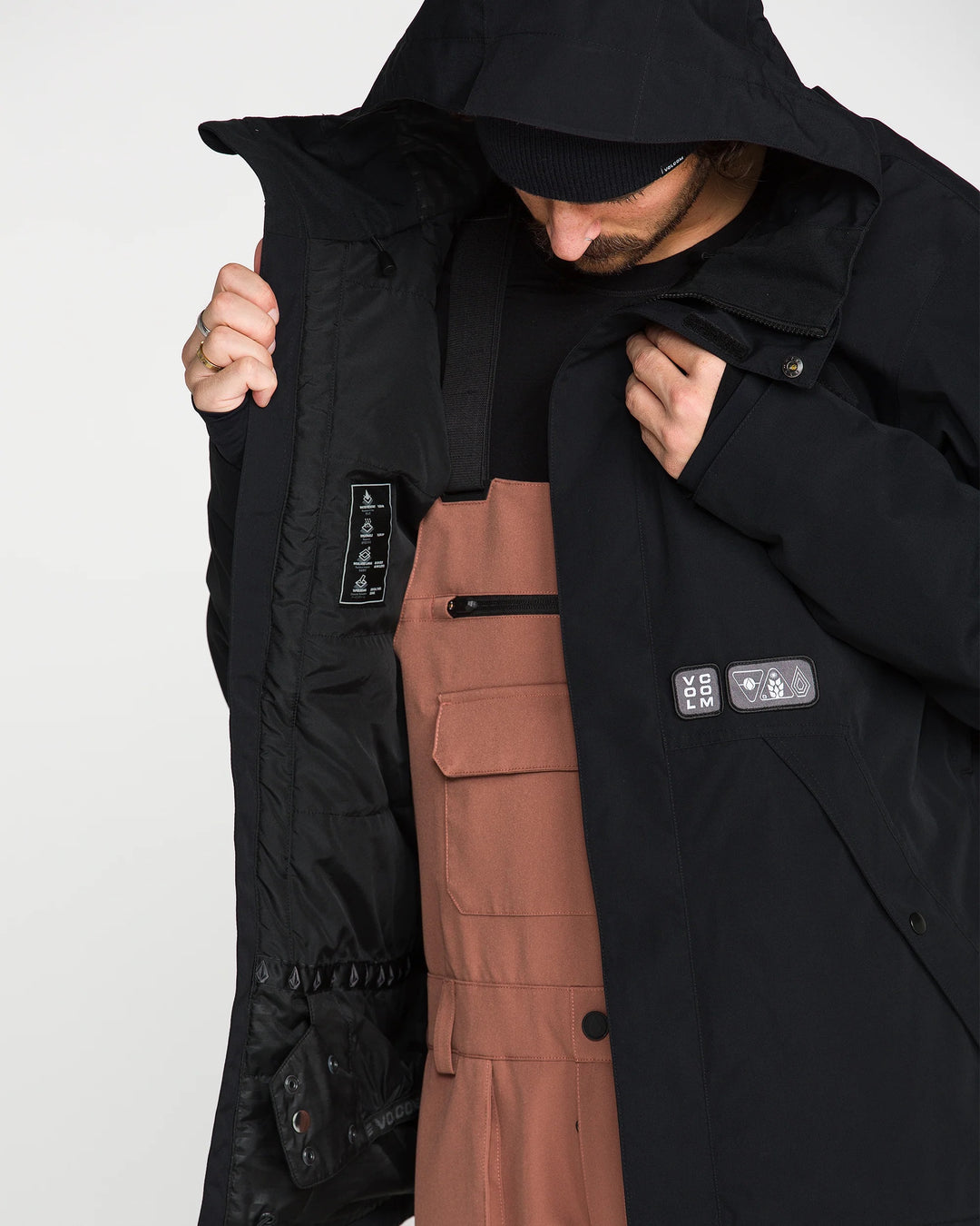 Volcom Double Ins Black - Kurtka snowboardowa