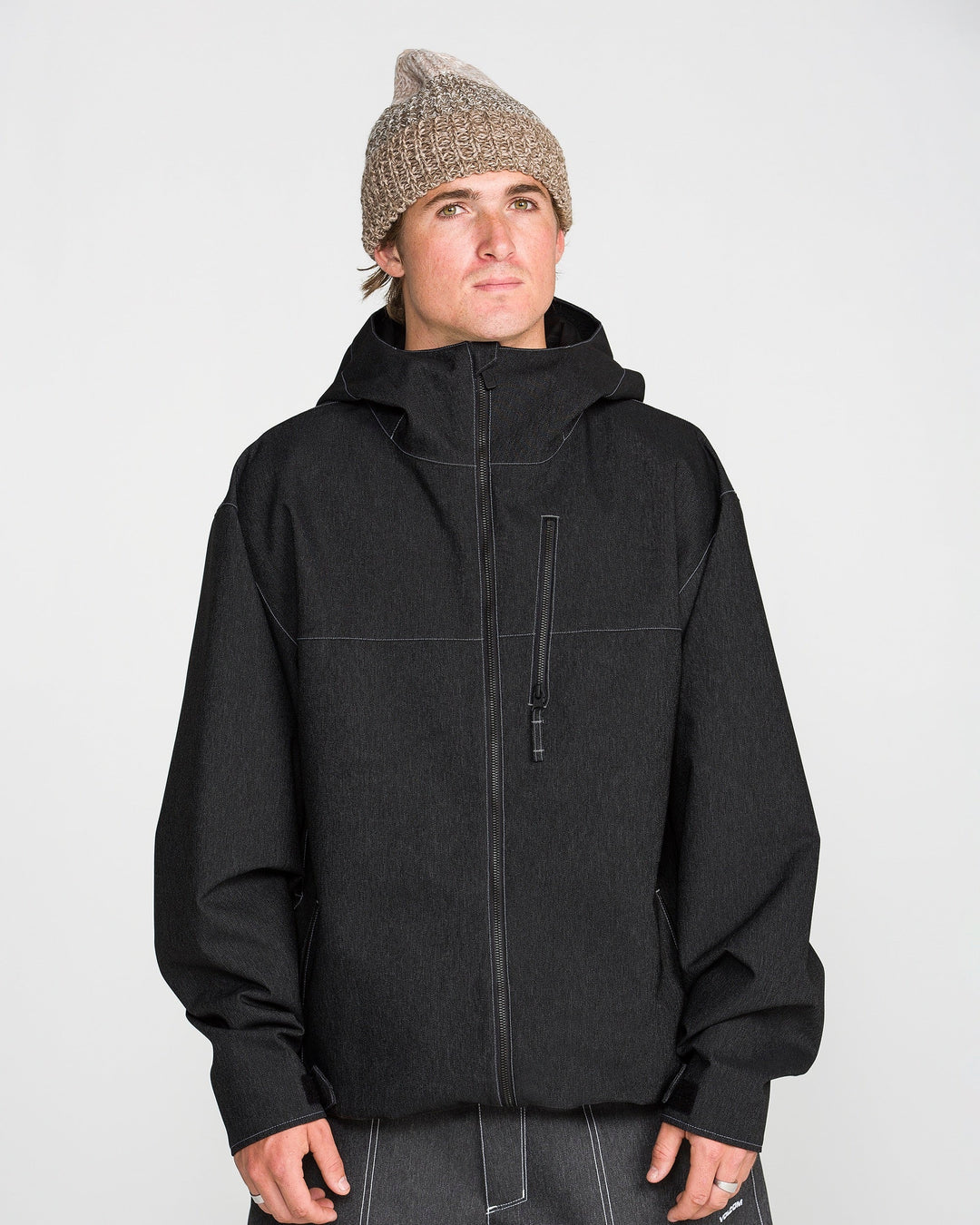 Volcom Top Stitch Black Denim - Kurtka snowboardowa