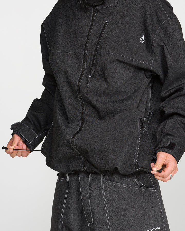 Volcom Top Stitch Black Denim - Kurtka snowboardowa