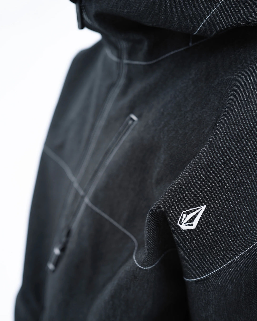 Volcom Top Stitch Black Denim - Kurtka snowboardowa