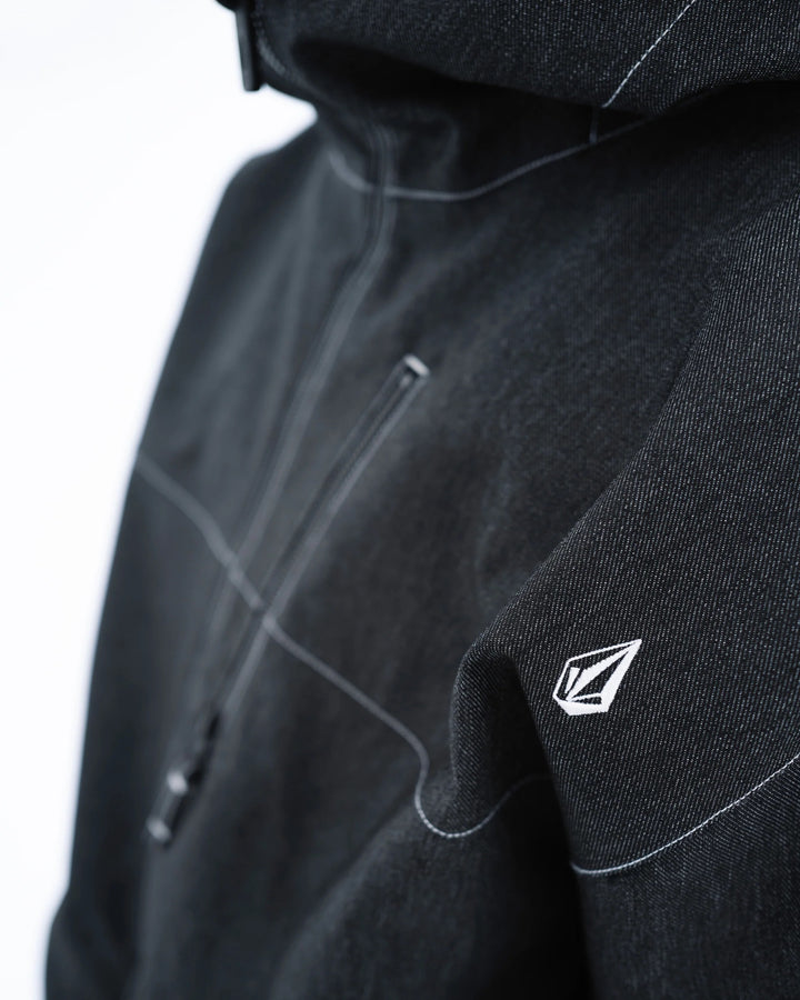 Volcom Top Stitch Black Denim - Kurtka snowboardowa