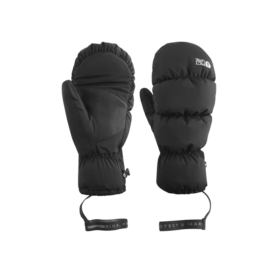 Picture Organic Puffy Mitts 20/20 Black - Uniseksowe Rękawice Snowboardowe