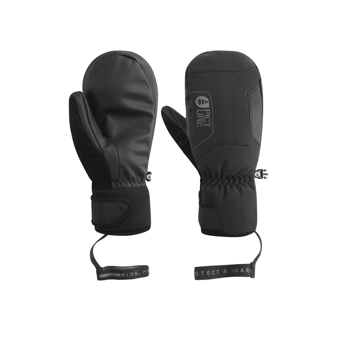 Picture Organic Caldwell Mitts Black - Męskie Rękawice Snowboardowe