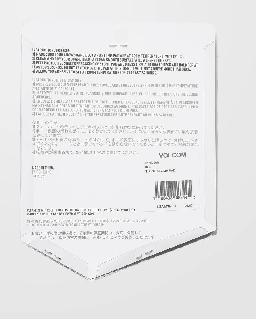 Volcom Stone Stomp Pad Black - Pad antypoślizgowy