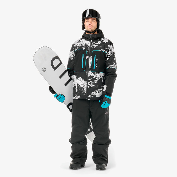 Picture Organic Klyne 10/10 Ridding Spot Print - Męska Kurtka Snowboardowa