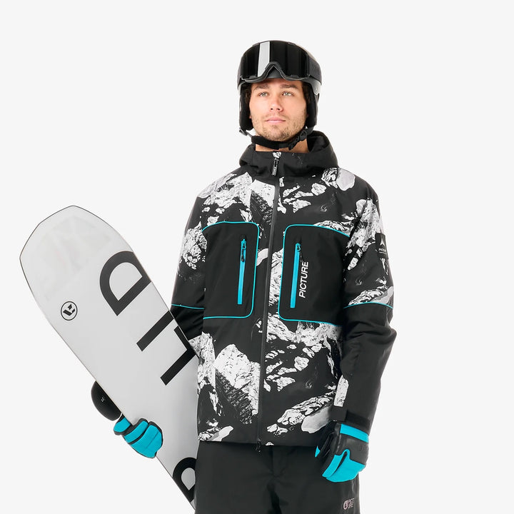 Picture Organic Klyne 10/10 Ridding Spot Print - Męska Kurtka Snowboardowa