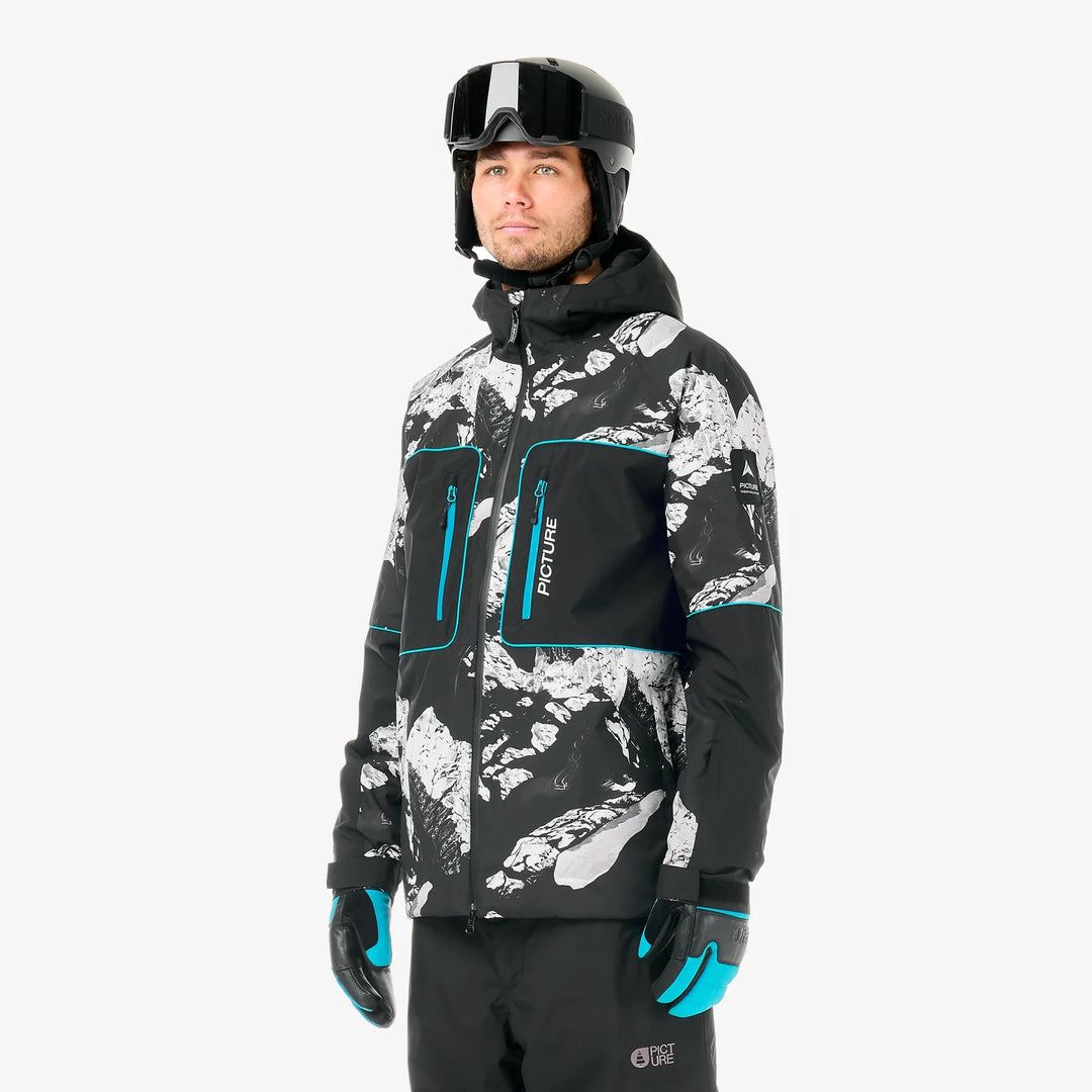 Picture Organic Klyne 10/10 Ridding Spot Print - Męska Kurtka Snowboardowa