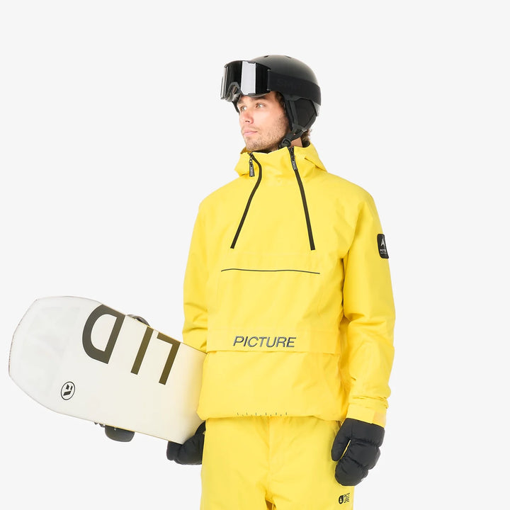 Picture Organic Klyne 1/4 Zip 10/10 Vibrant Yellow - Męska Kurtka Snowboardowa