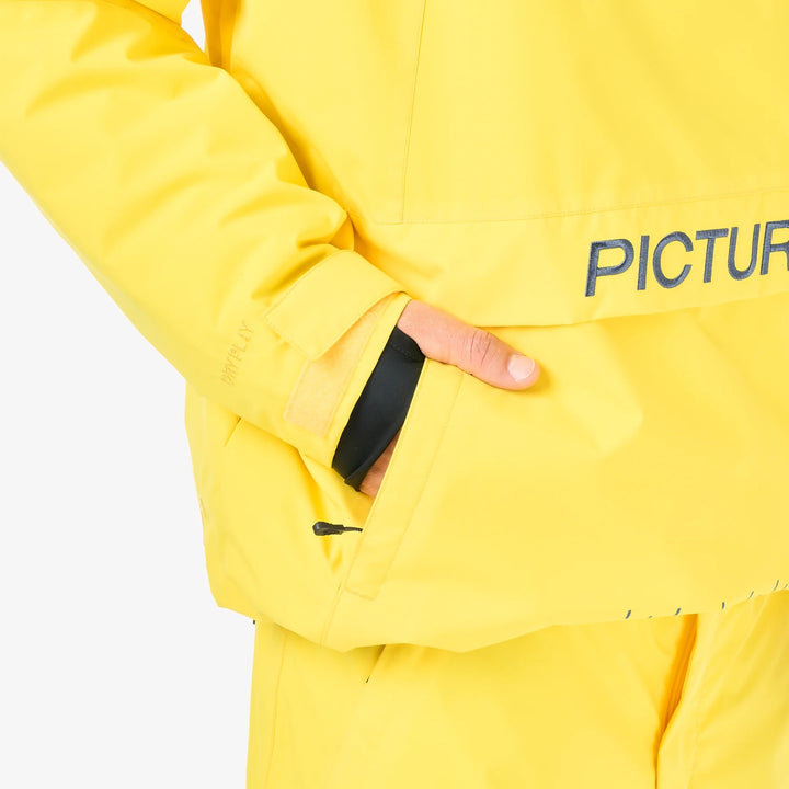 Picture Organic Klyne 1/4 Zip 10/10 Vibrant Yellow - Męska Kurtka Snowboardowa