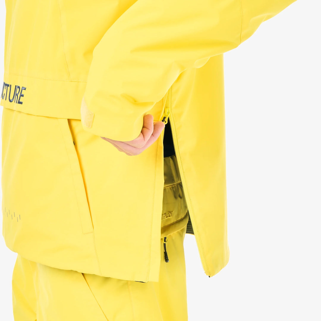 Picture Organic Klyne 1/4 Zip 10/10 Vibrant Yellow - Męska Kurtka Snowboardowa