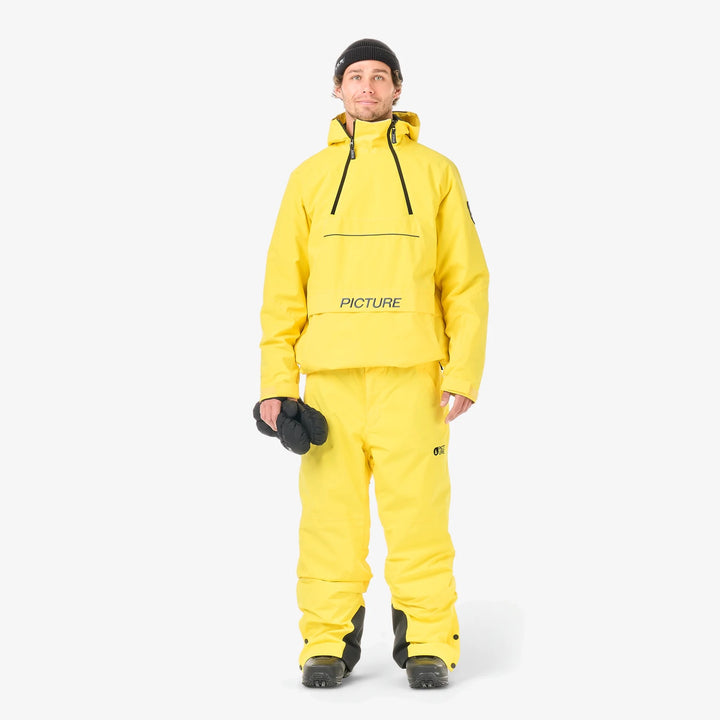 Picture Organic Klyne 1/4 Zip 10/10 Vibrant Yellow - Męska Kurtka Snowboardowa