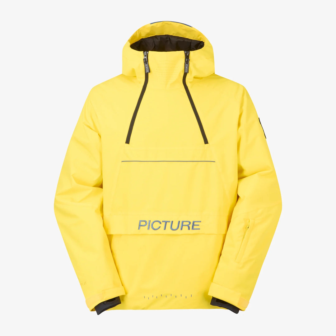 Picture Organic Klyne 1/4 Zip 10/10 Vibrant Yellow - Męska Kurtka Snowboardowa