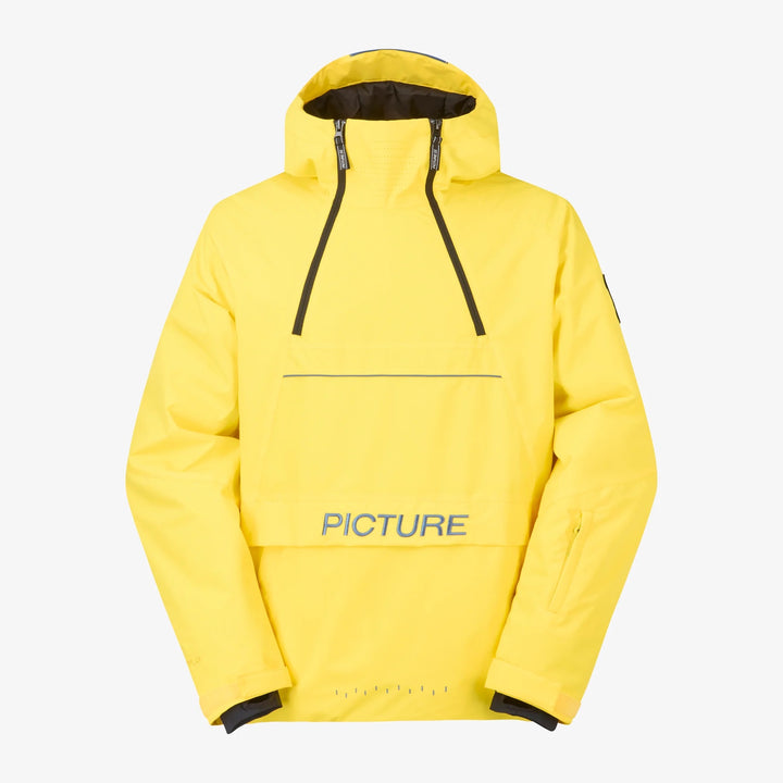 Picture Organic Klyne 1/4 Zip 10/10 Vibrant Yellow - Męska Kurtka Snowboardowa