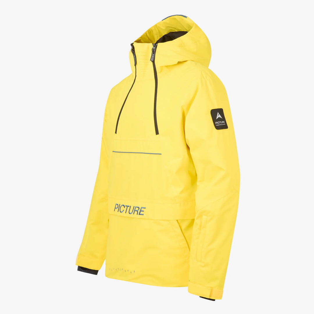 Picture Organic Klyne 1/4 Zip 10/10 Vibrant Yellow - Męska Kurtka Snowboardowa