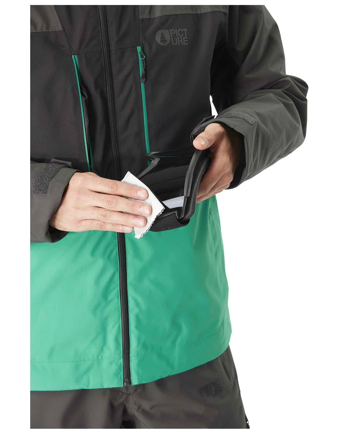 Picture Organic Object 20/20 Spectra Green/Black - Męska Kurtka Snowboardowa