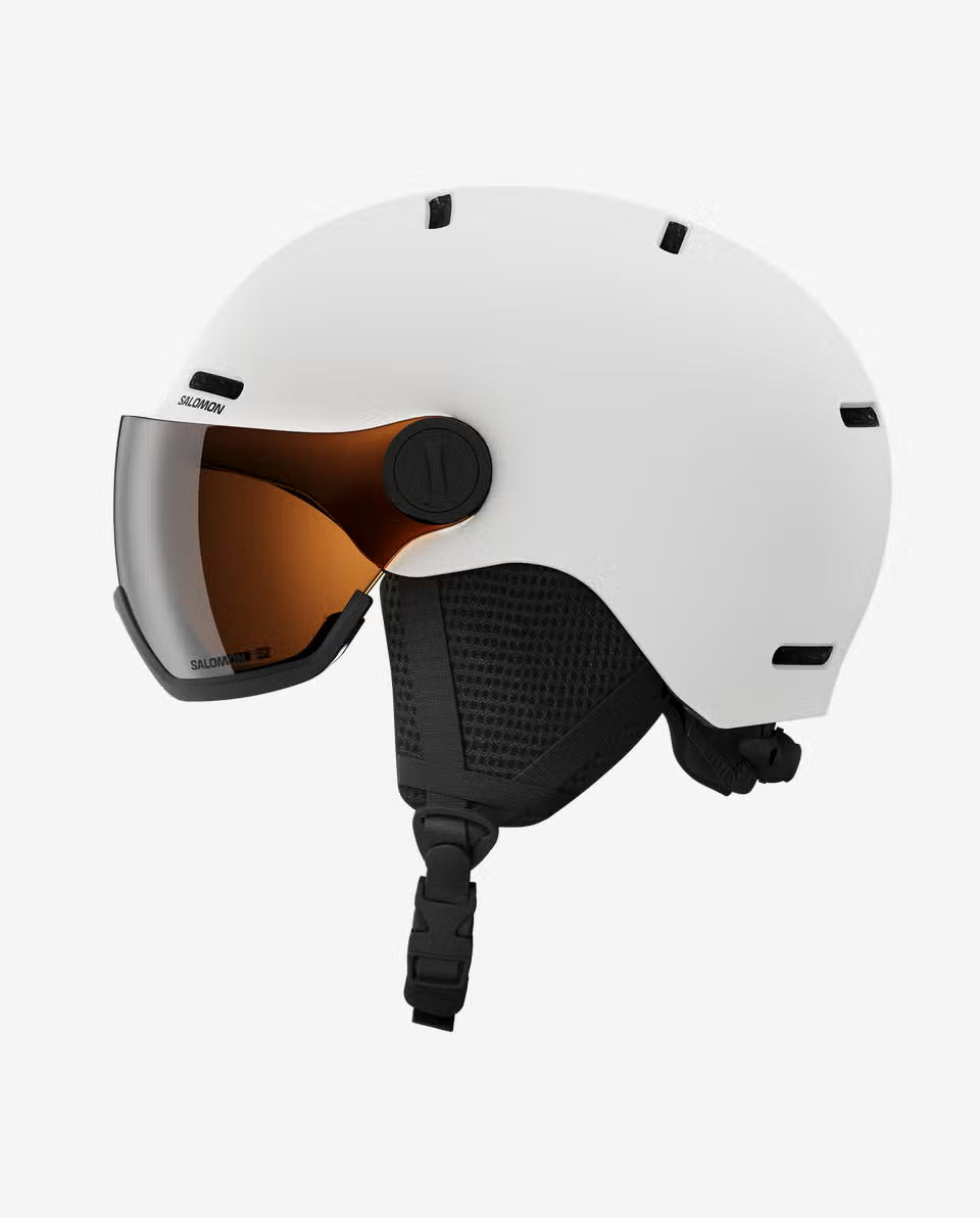 Salomon Orka Visor White - Kask snowboardowy