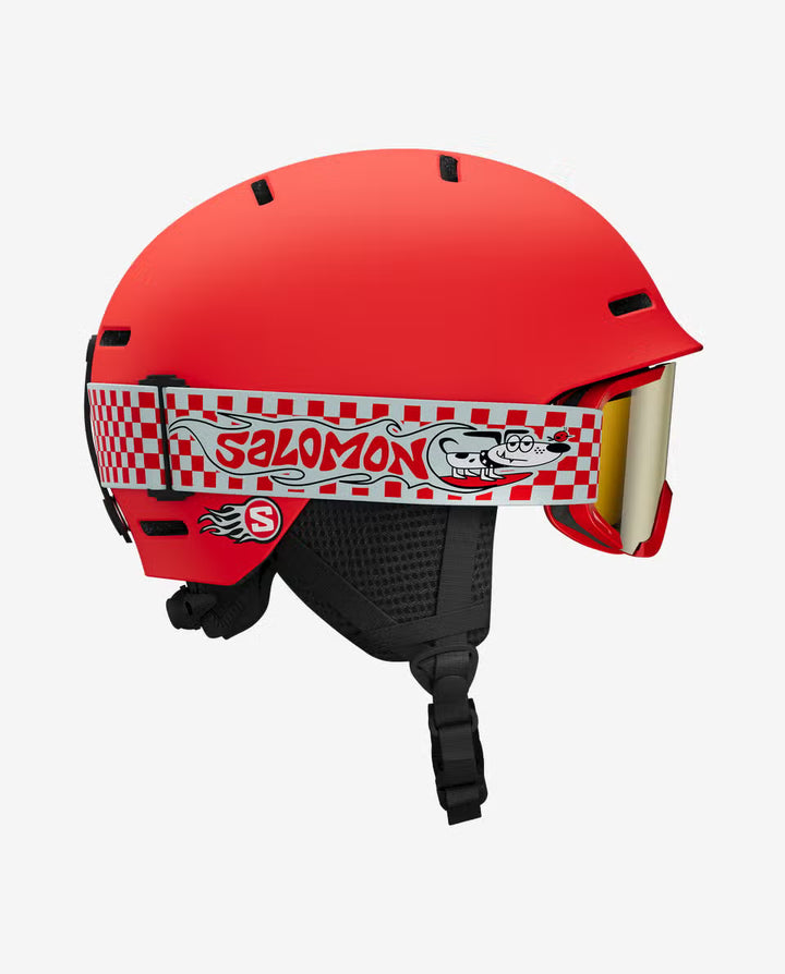 Salomon Player Combo Cherry Tomato - Kask snowboardowy