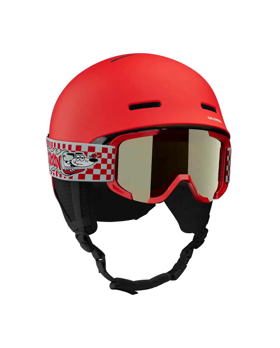 Salomon Player Combo Cherry Tomato - Kask snowboardowy