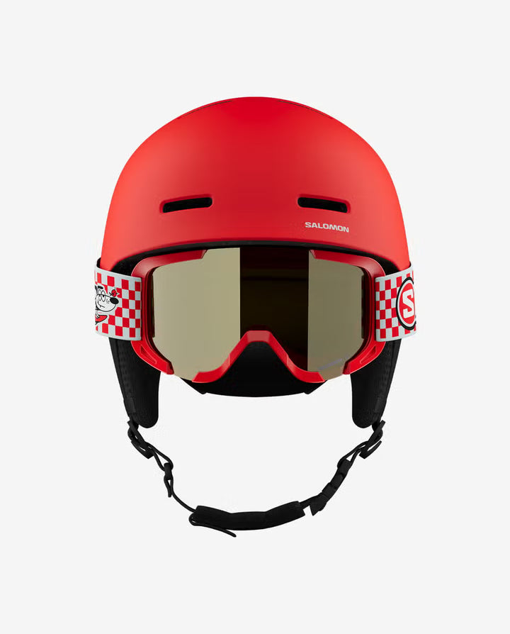 Salomon Player Combo Cherry Tomato - Kask snowboardowy
