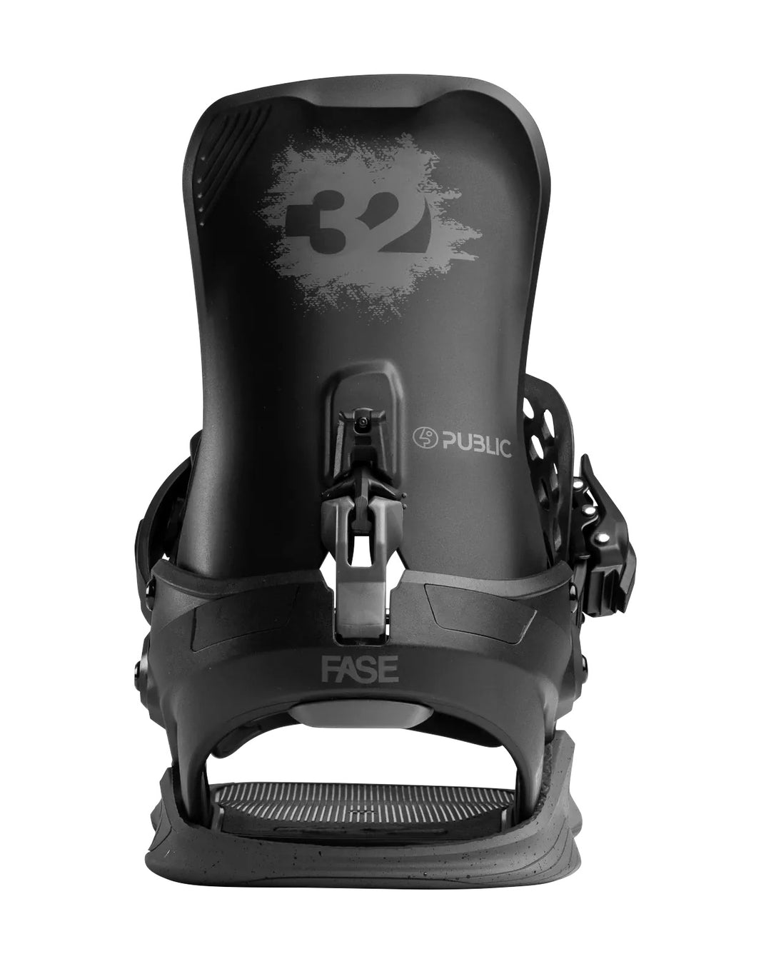 ThirtyTwo Basin Public FASE Black/Gray - Uniseksowe wiązania snowboardowe