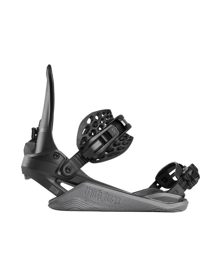 ThirtyTwo Basin Public FASE Black/Gray - Uniseksowe wiązania snowboardowe