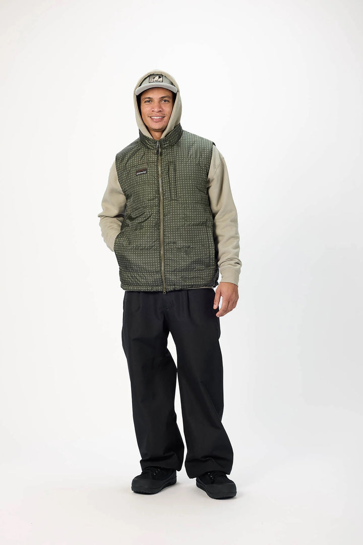 Airblaster Team Vest Olive Grid - Uniseksowa kamizelka
