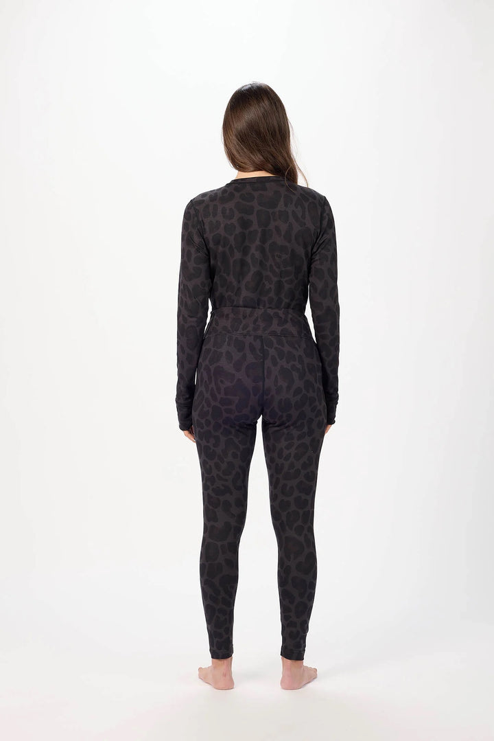 Airblaster Base Layer Top Black Leopard - Damska bluzka termiczna