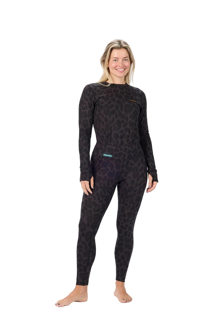 Airblaster Base Layer Bottom Black Leopard - Damskie spodnie termiczne