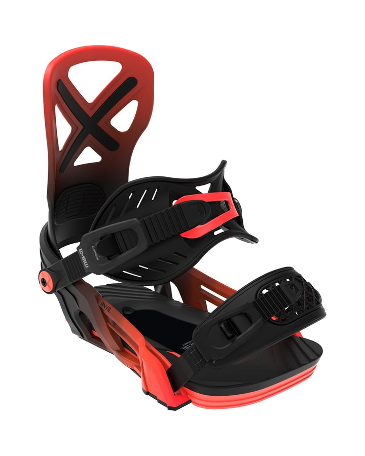 Bent Metal Anvil Black/Red - Męskie Wiązania Snowboardowe