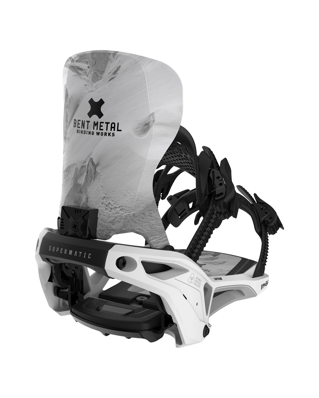 Bent Metal Supermatic Lightning White - Wiązania Snowboardowe