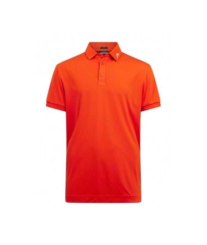 J.Lindeberg Męskie Polo Regular Fit Tangerine